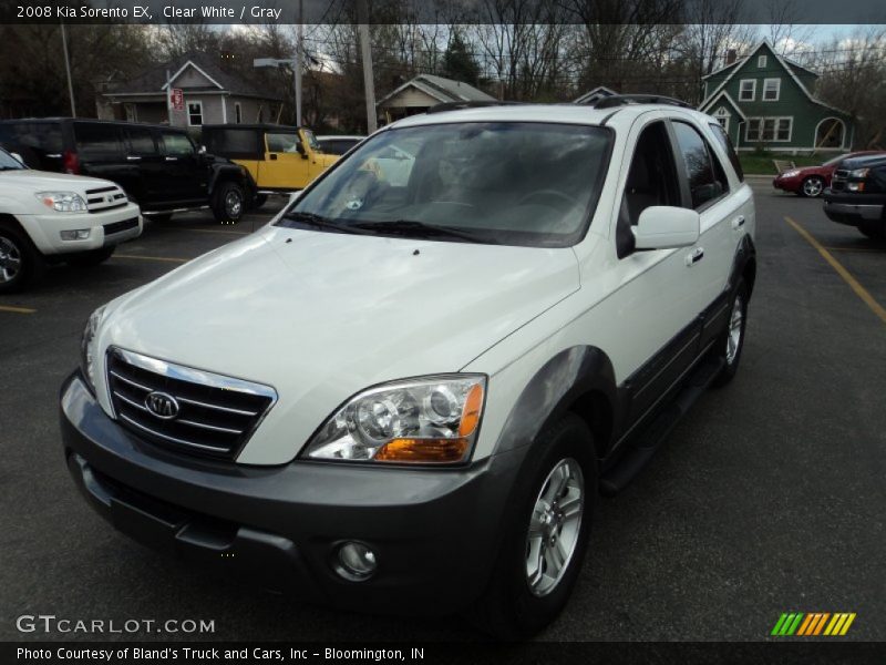 Clear White / Gray 2008 Kia Sorento EX