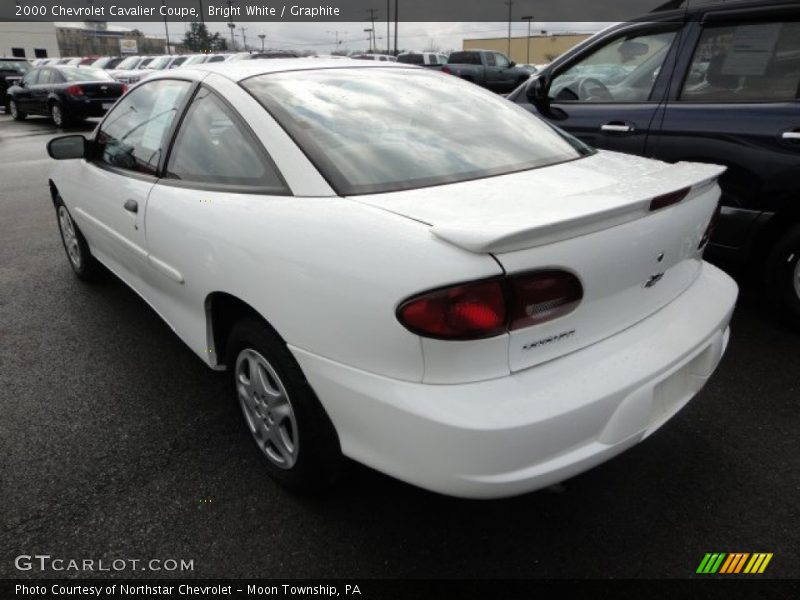 Bright White / Graphite 2000 Chevrolet Cavalier Coupe
