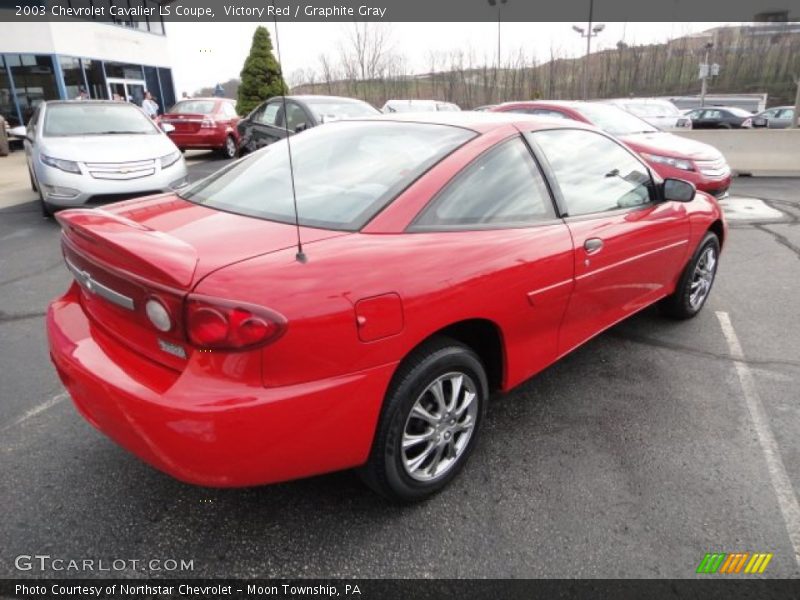 Victory Red / Graphite Gray 2003 Chevrolet Cavalier LS Coupe