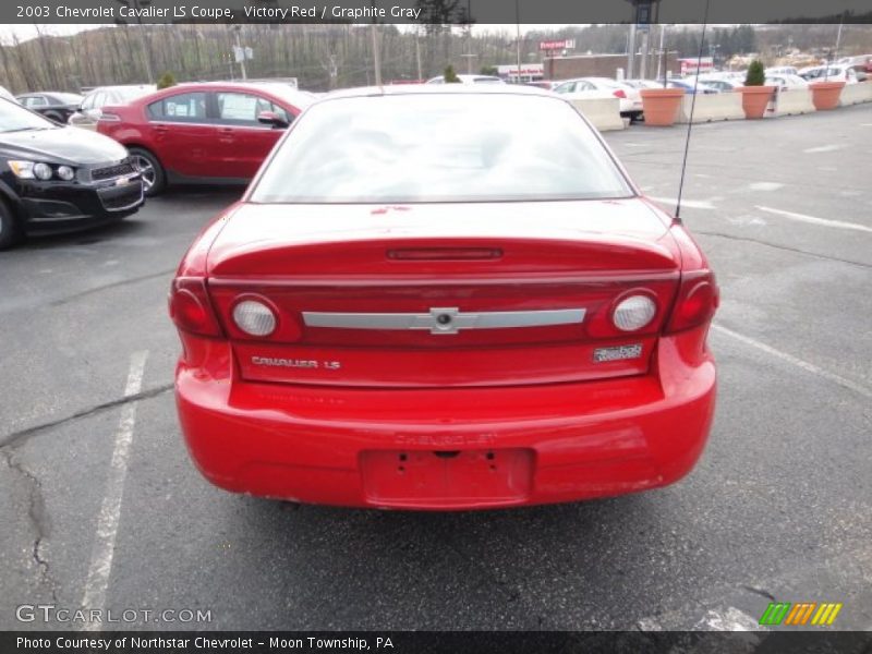 Victory Red / Graphite Gray 2003 Chevrolet Cavalier LS Coupe
