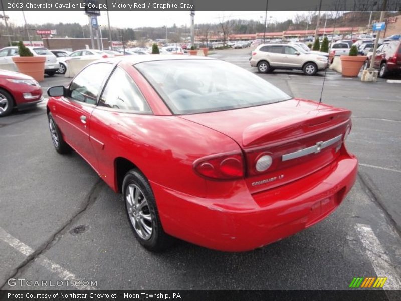 Victory Red / Graphite Gray 2003 Chevrolet Cavalier LS Coupe