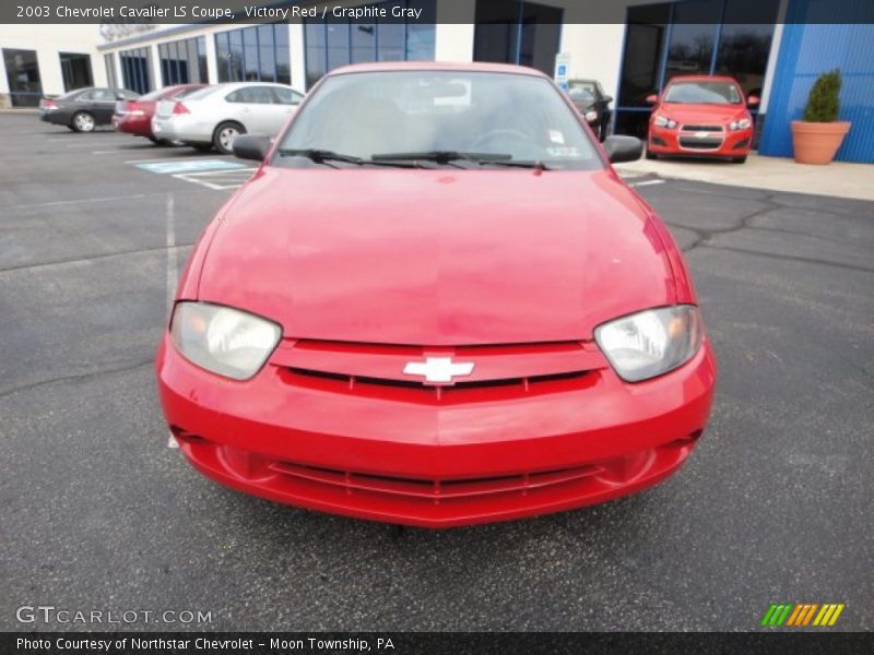 Victory Red / Graphite Gray 2003 Chevrolet Cavalier LS Coupe
