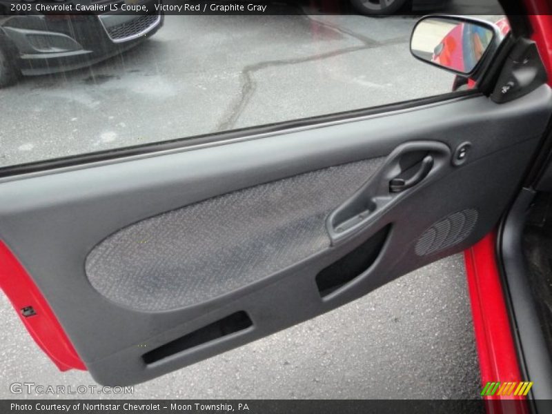 Victory Red / Graphite Gray 2003 Chevrolet Cavalier LS Coupe