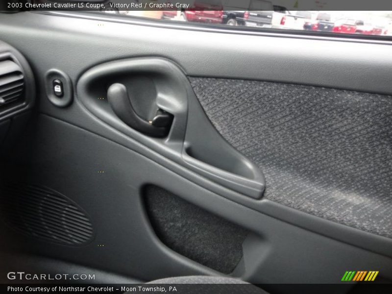 Victory Red / Graphite Gray 2003 Chevrolet Cavalier LS Coupe