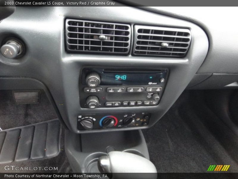 Victory Red / Graphite Gray 2003 Chevrolet Cavalier LS Coupe