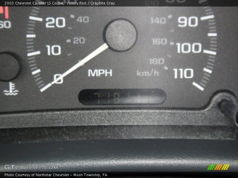 Victory Red / Graphite Gray 2003 Chevrolet Cavalier LS Coupe