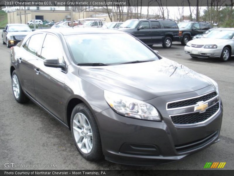 Taupe Gray Metallic / Cocoa/Light Neutral 2013 Chevrolet Malibu ECO
