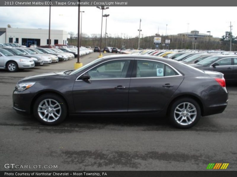 Taupe Gray Metallic / Cocoa/Light Neutral 2013 Chevrolet Malibu ECO