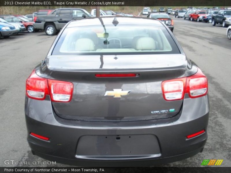 Taupe Gray Metallic / Cocoa/Light Neutral 2013 Chevrolet Malibu ECO