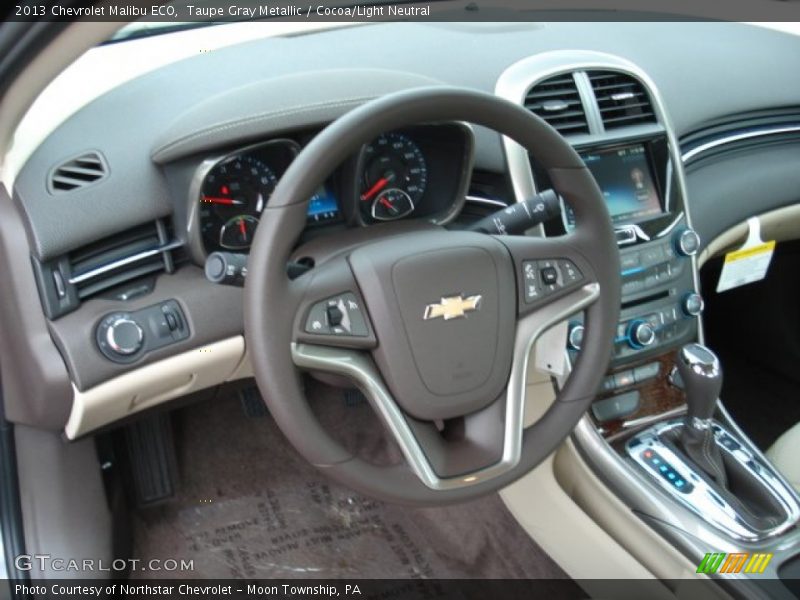 Taupe Gray Metallic / Cocoa/Light Neutral 2013 Chevrolet Malibu ECO