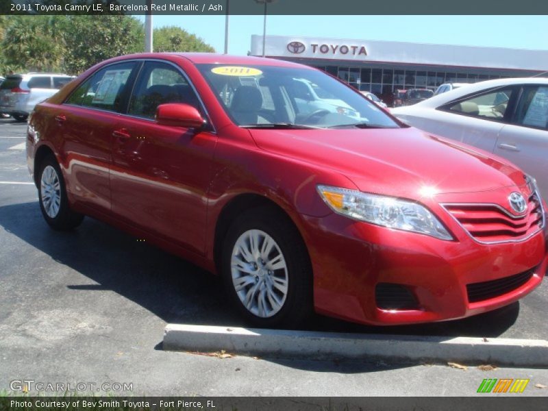 Barcelona Red Metallic / Ash 2011 Toyota Camry LE