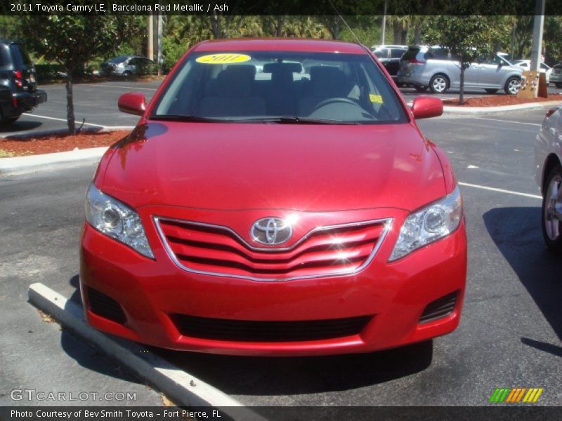 Barcelona Red Metallic / Ash 2011 Toyota Camry LE