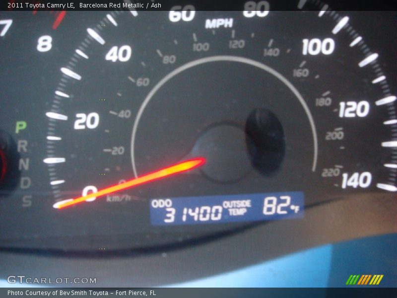 Barcelona Red Metallic / Ash 2011 Toyota Camry LE
