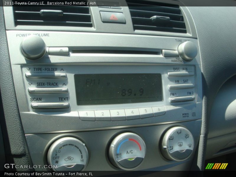Barcelona Red Metallic / Ash 2011 Toyota Camry LE
