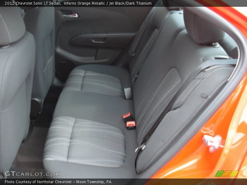 Inferno Orange Metallic / Jet Black/Dark Titanium 2012 Chevrolet Sonic LT Sedan