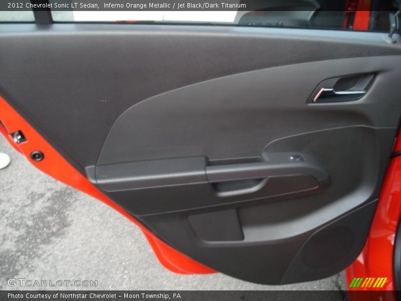 Inferno Orange Metallic / Jet Black/Dark Titanium 2012 Chevrolet Sonic LT Sedan