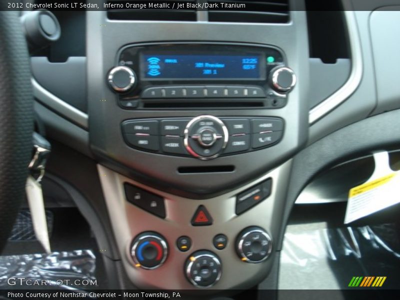 Inferno Orange Metallic / Jet Black/Dark Titanium 2012 Chevrolet Sonic LT Sedan