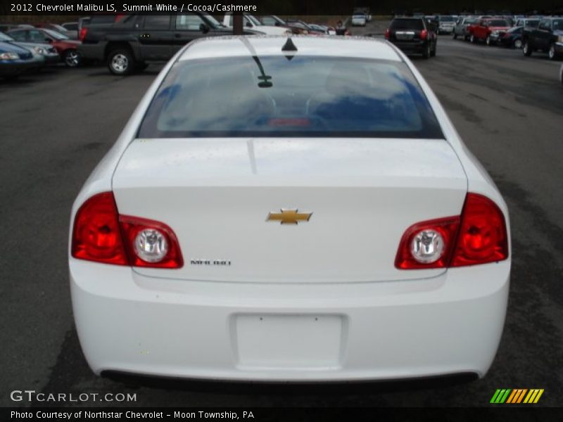 Summit White / Cocoa/Cashmere 2012 Chevrolet Malibu LS