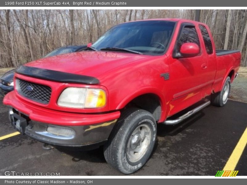 Bright Red / Medium Graphite 1998 Ford F150 XLT SuperCab 4x4