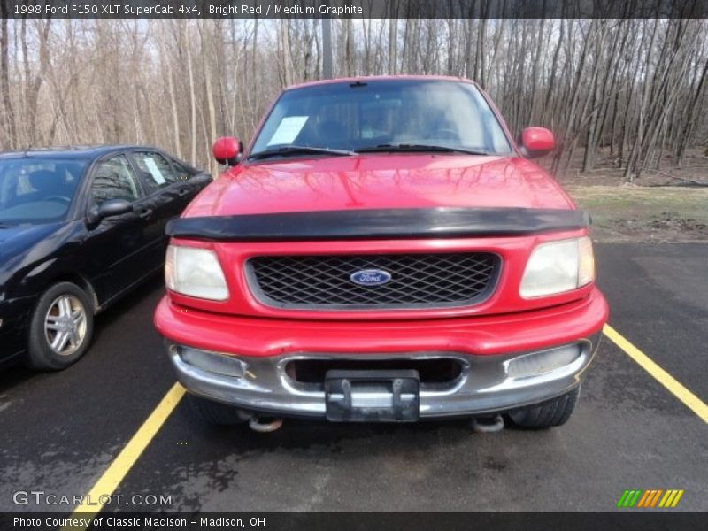 Bright Red / Medium Graphite 1998 Ford F150 XLT SuperCab 4x4