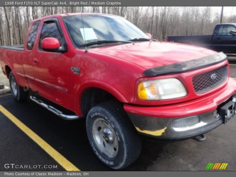 Bright Red / Medium Graphite 1998 Ford F150 XLT SuperCab 4x4