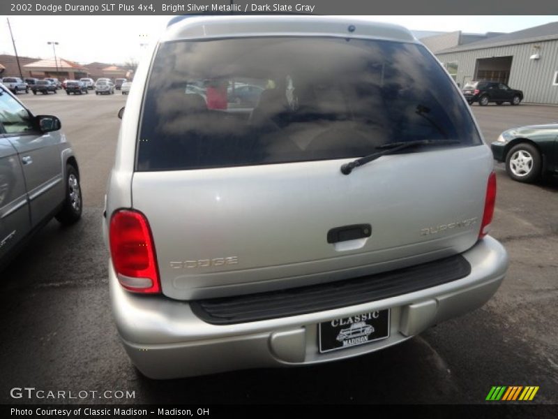 Bright Silver Metallic / Dark Slate Gray 2002 Dodge Durango SLT Plus 4x4