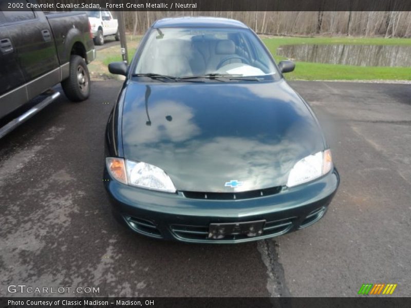 Forest Green Metallic / Neutral 2002 Chevrolet Cavalier Sedan