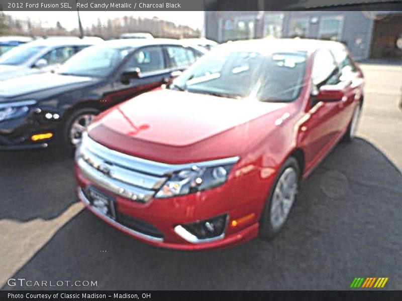 Red Candy Metallic / Charcoal Black 2012 Ford Fusion SEL