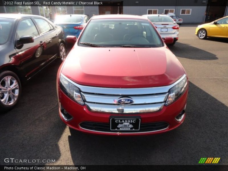 Red Candy Metallic / Charcoal Black 2012 Ford Fusion SEL