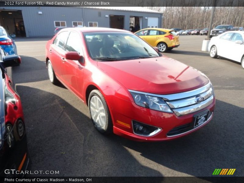 Red Candy Metallic / Charcoal Black 2012 Ford Fusion SEL
