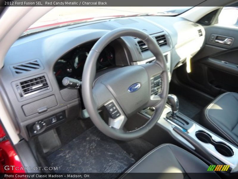 Red Candy Metallic / Charcoal Black 2012 Ford Fusion SEL