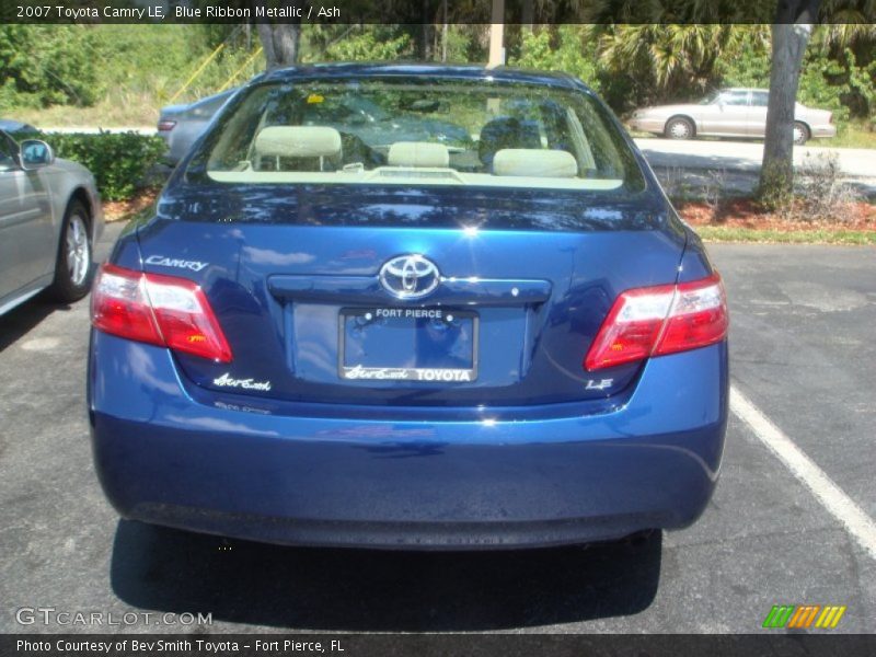 Blue Ribbon Metallic / Ash 2007 Toyota Camry LE