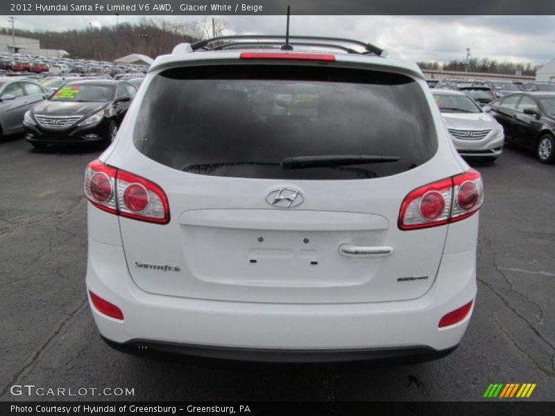Glacier White / Beige 2012 Hyundai Santa Fe Limited V6 AWD
