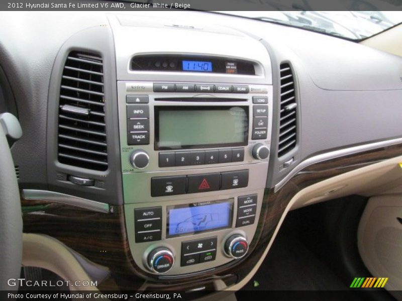 Glacier White / Beige 2012 Hyundai Santa Fe Limited V6 AWD