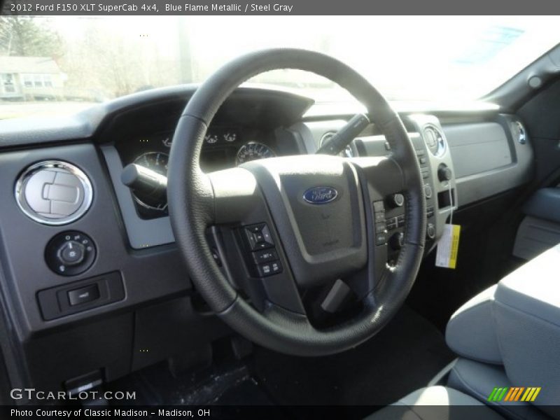 Blue Flame Metallic / Steel Gray 2012 Ford F150 XLT SuperCab 4x4