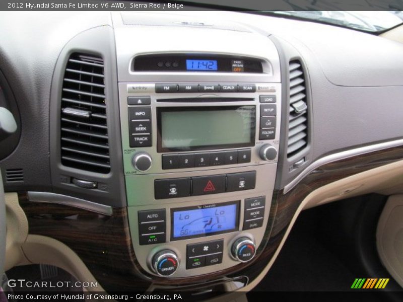 Sierra Red / Beige 2012 Hyundai Santa Fe Limited V6 AWD