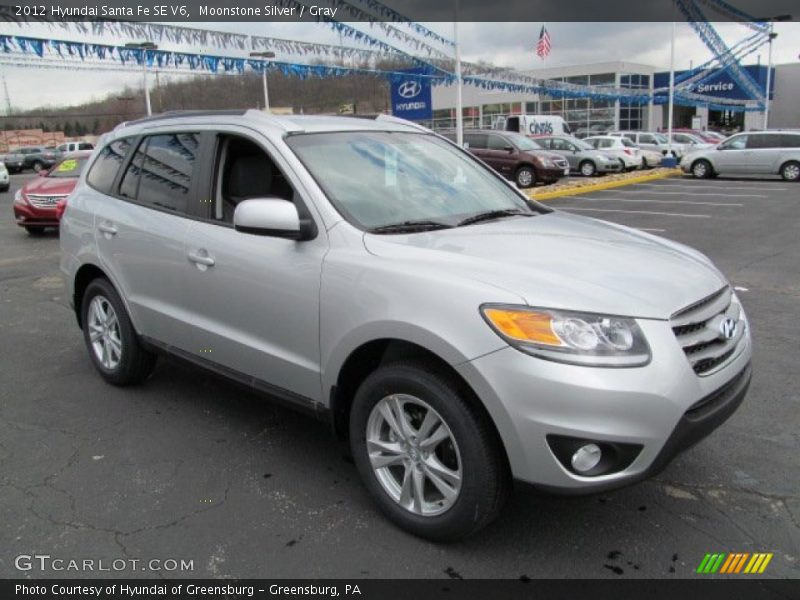 Moonstone Silver / Gray 2012 Hyundai Santa Fe SE V6