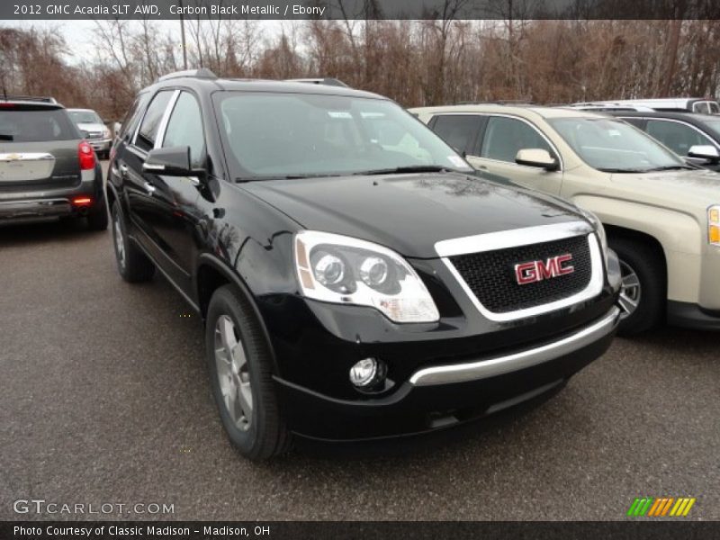 Carbon Black Metallic / Ebony 2012 GMC Acadia SLT AWD