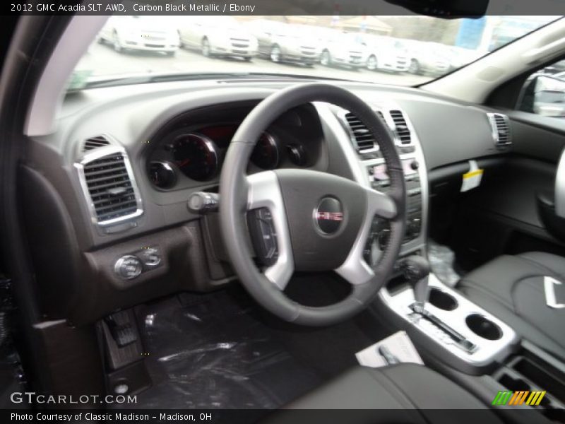 Carbon Black Metallic / Ebony 2012 GMC Acadia SLT AWD