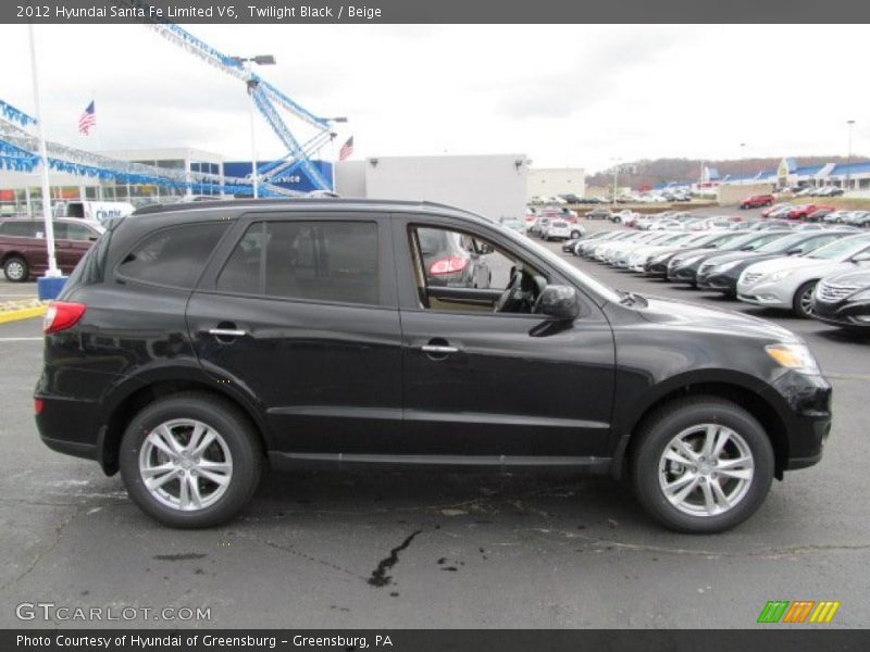 Twilight Black / Beige 2012 Hyundai Santa Fe Limited V6