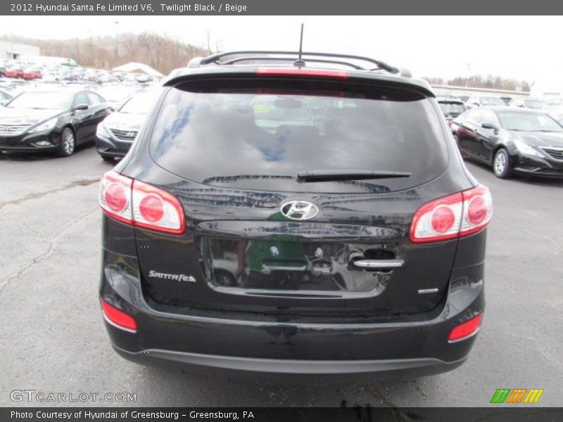 Twilight Black / Beige 2012 Hyundai Santa Fe Limited V6