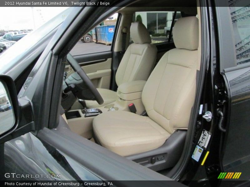 Twilight Black / Beige 2012 Hyundai Santa Fe Limited V6