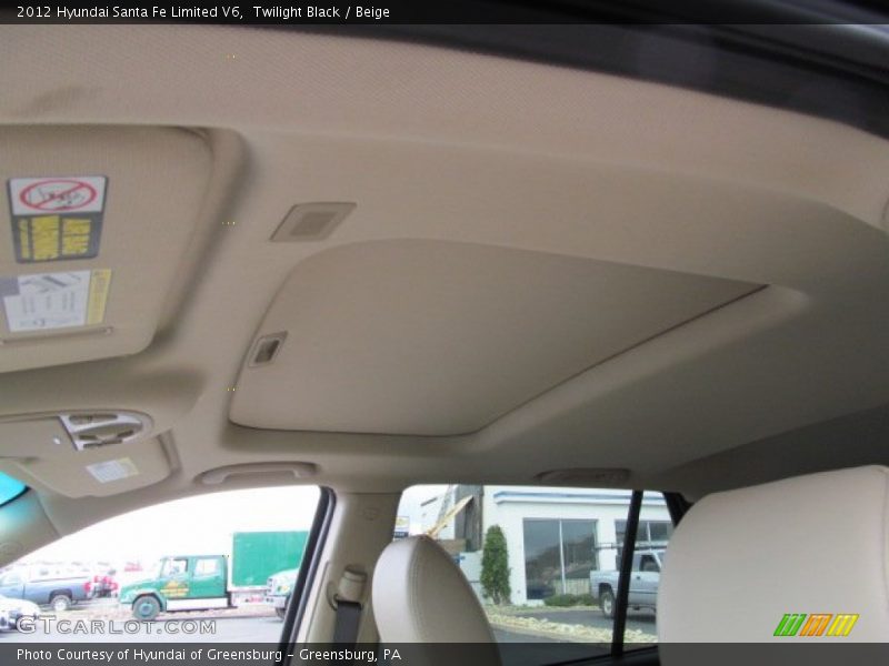 Twilight Black / Beige 2012 Hyundai Santa Fe Limited V6