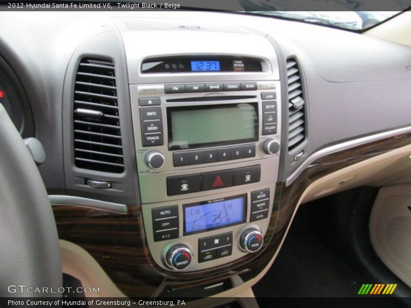 Twilight Black / Beige 2012 Hyundai Santa Fe Limited V6