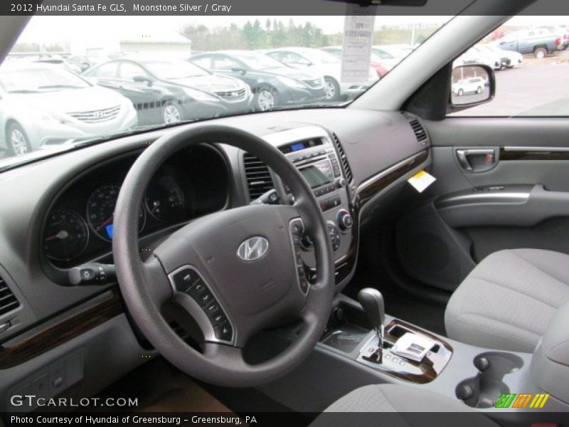Moonstone Silver / Gray 2012 Hyundai Santa Fe GLS