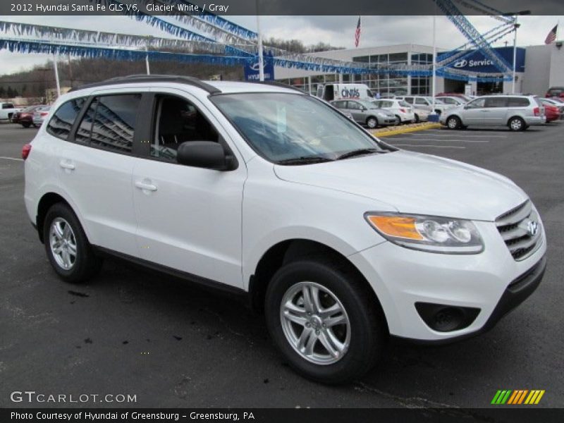 Glacier White / Gray 2012 Hyundai Santa Fe GLS V6