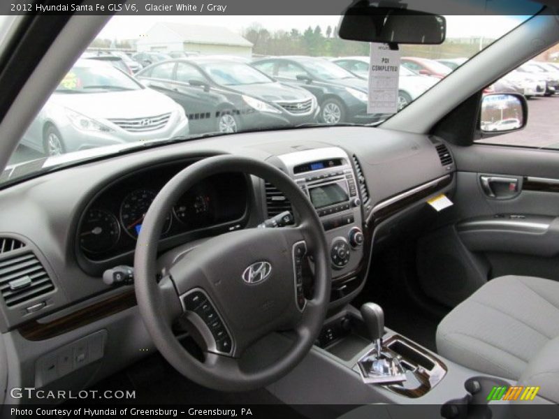 Glacier White / Gray 2012 Hyundai Santa Fe GLS V6