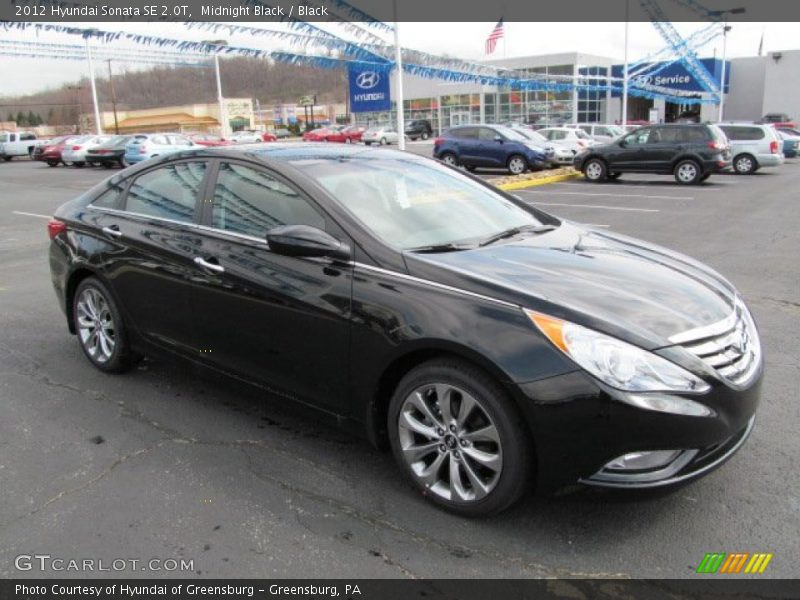 Midnight Black / Black 2012 Hyundai Sonata SE 2.0T