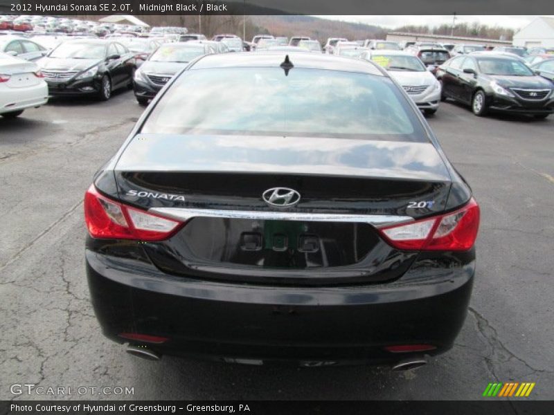 Midnight Black / Black 2012 Hyundai Sonata SE 2.0T