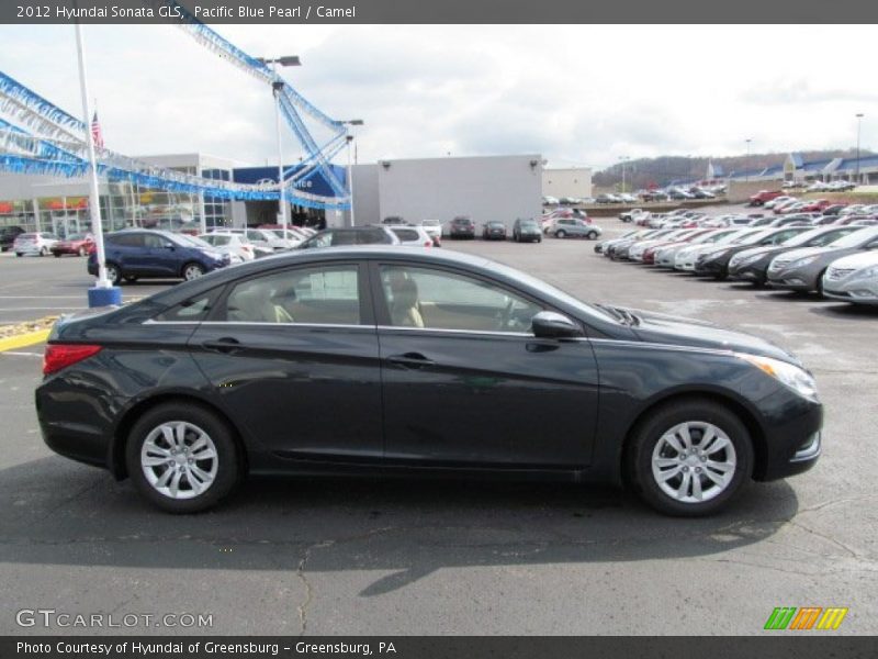 Pacific Blue Pearl / Camel 2012 Hyundai Sonata GLS
